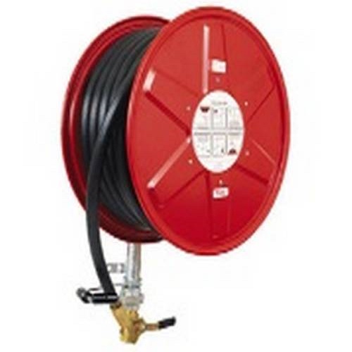 Fireguard FGHR2530A 1" x 30 MTR FIRE HOSE REEL - AUTOMATIC SWING TYPEMOUNTED ON RED DRUM & BRASS WITH CHROME PLATED ROTARY ADJUSTABLE SHUT OFF NOZZLE & Lock sheild Valve or Model A Gate Valve Price in Doha Qatar